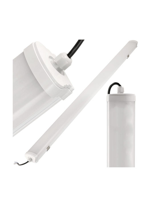 Lampă LED 60 W 4000 K 5400 Lm Tub Neon Tip Rezistent La Apă IP65 Accesorii De Montare Incluse 120 Cm Albă