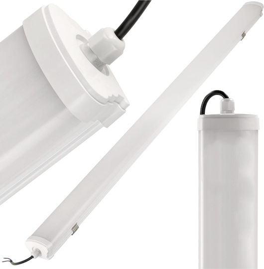 Led Lamp 60 W 4000 K 5400 Lm Neon Tube Type Waterproof Ip65 Mounting Accessories Included 120 Cm White