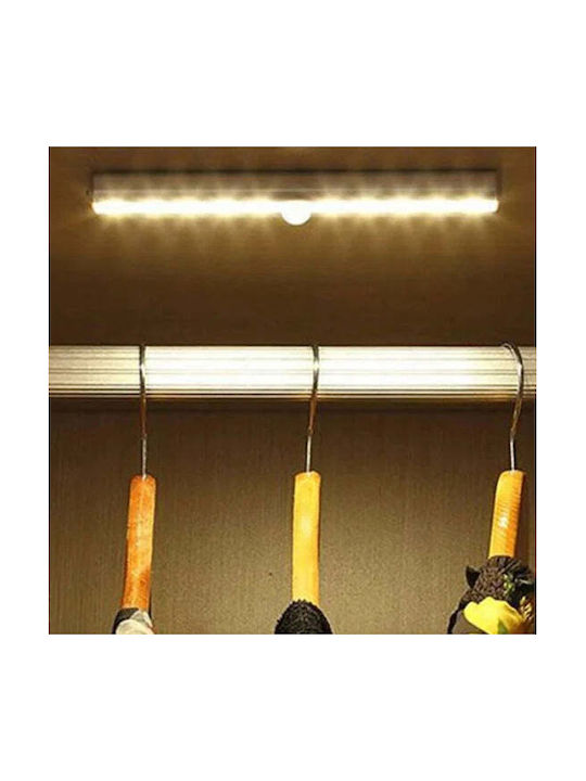Led Lamp Motion Dusk Sensor Cool Light Automatic Shut-off Adhesive Magnetic Mount Battery Powered 19 X 3 X 1.5 Cm