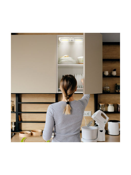 Lampă Led Cu Senzor De Mișcare 1w 4000k Alb Neutru Rază De Detecție 3-5 M Unghi 90° Autoadeziv 22 X 4.5 X 2.2 Cm Alb