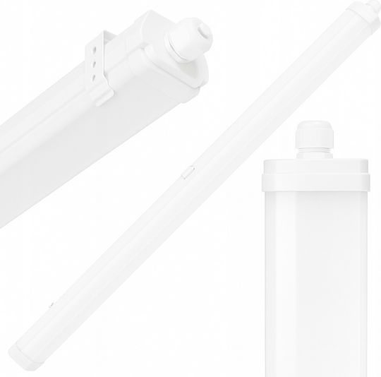 Led Lamp 60 W 4000 K 5400 Lm Neon Tube Type Waterproof Ip65 Mounting Accessories Included 120 Cm White