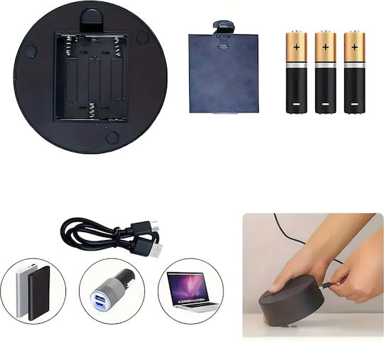 Led Rgb 3d Table Lamp Nightstand Cupid Hearts Battery Usb Powered 17 X 11.3 X 9.5 Cm