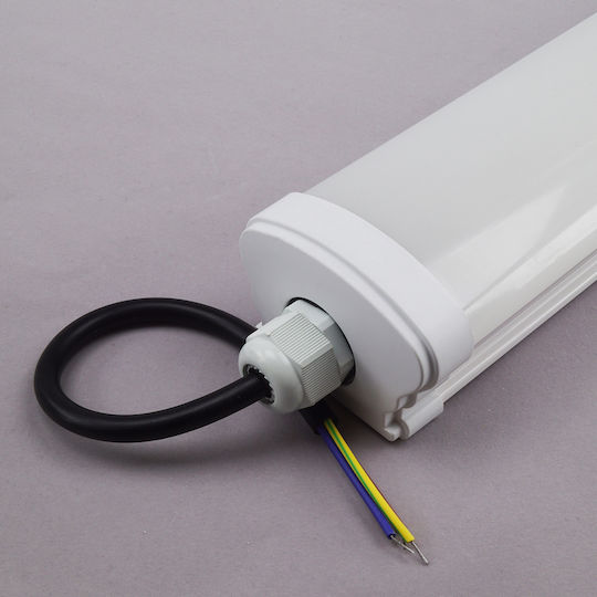 Led Lamp 60 W 4000 K 5400 Lm Neon Tube Type Waterproof Ip65 Mounting Accessories Included 120 Cm White