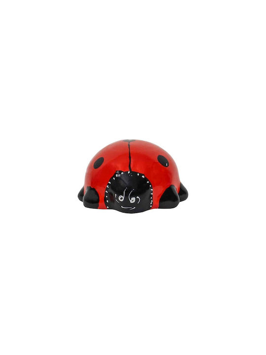 Garden Decoration Ceramic Ladybug Design Height 8cm Length 14cm Ext 10209