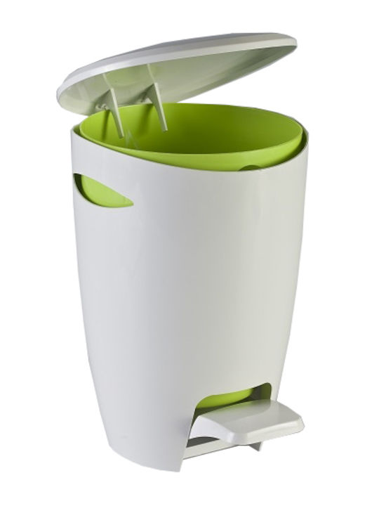 Raki Plastic Bathroom Bin 5l White