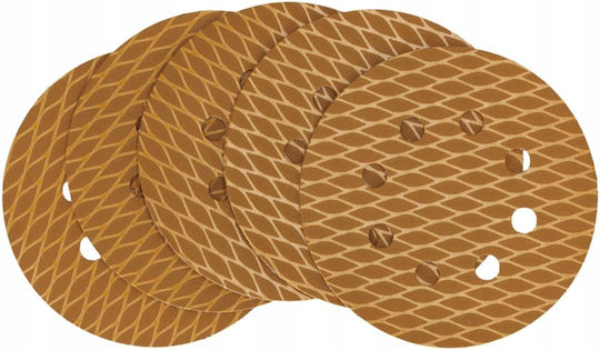 Dedra Φύλλο Λείανσης Έκκεντρου Τριβείου 125x125mm Σετ 5τμχ