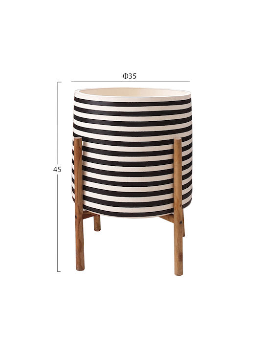 HomeMarkt Rentil Γλάστρα Τσιμεντένια Λευκο/μαυρο HomeMarkt Rentil Γλάστρα Τσιμεντένια Λευκο/μαυρο