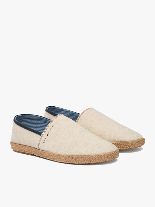 Fabric Men's Espadrilles in Beige Colour