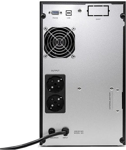 Qoltec 52642 UPS On-Line 3000VA 2400W mit 2 Schuko Steckdosen