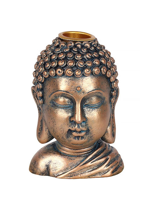 Cap Buddha din Bronz Arsător Conuri Flux Invers 10cm
