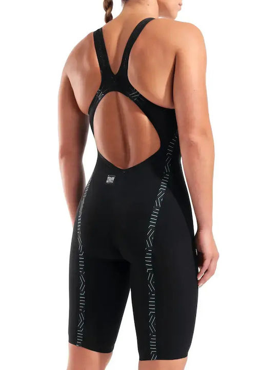 Arena Powerskin Frauen Renn-Badeanzüge Ein Stück Schwimm-Maßgeschneidertes Schwarz