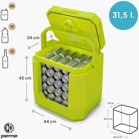 Peme Trip Φορητό Ψυγείο 31.5lt Πράσινο