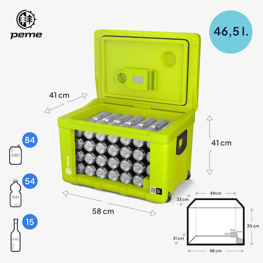 Peme Essential Tragbare Kühlschrank 46,5lt Grüne