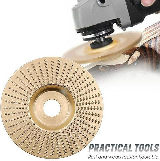 Set 3 Wood Processing Discs Zola Concave Flat Conical Model 100 Mm Disc Diameter 15000 Rpm Gold