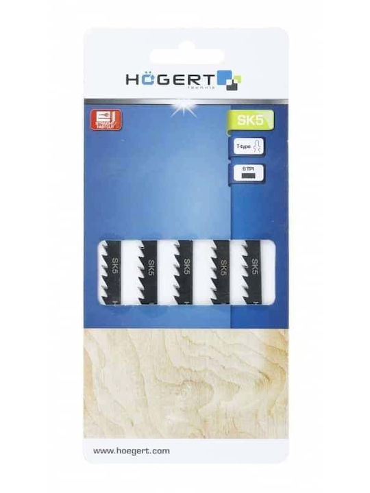 Set 5 Electric Saw Blades Hogert 6tpi 100mm Ht6d651