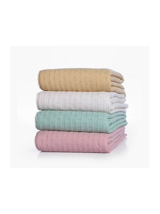 Nef-Nef Homeware Adelle Tagesdecke Übergröße Mikrofaser Buttergelb 230x240cm