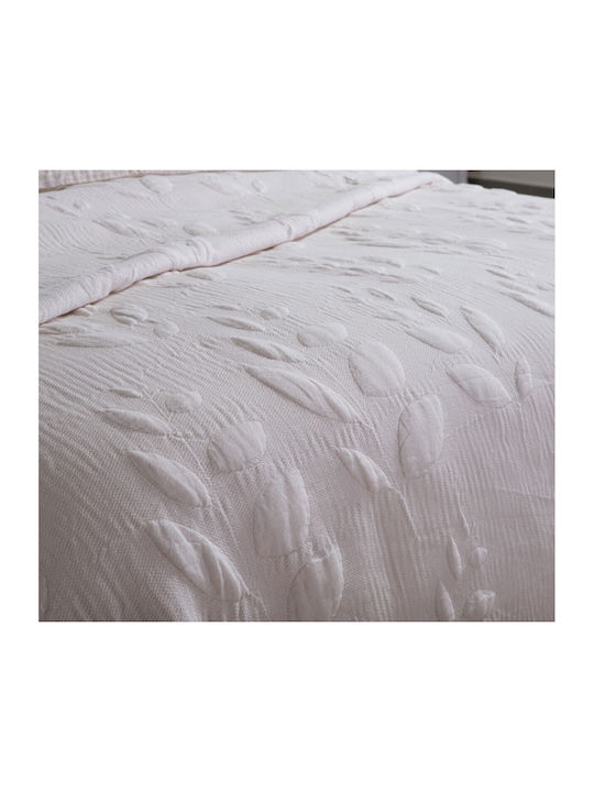 Nef-Nef Homeware Emily Κουβερλί Υπέρδιπλο Βαμβακερό Ecru 230x240cm