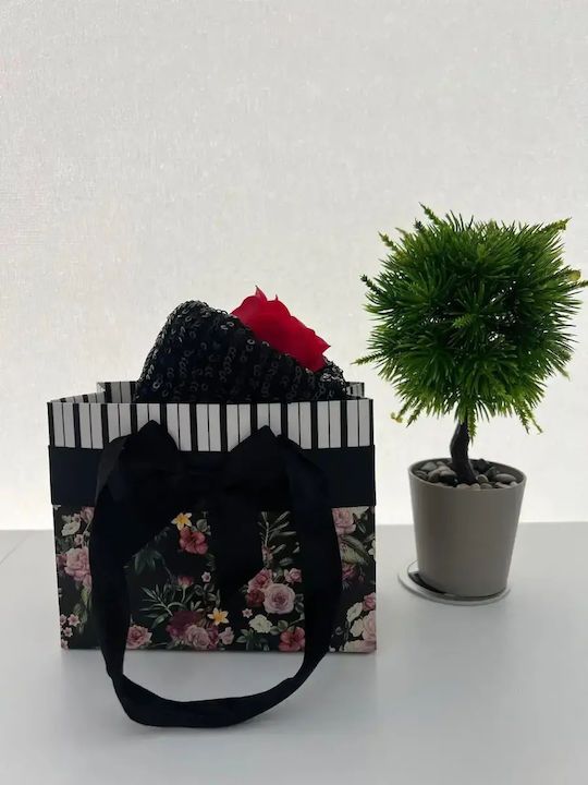 Γυναικεία Μπλούζα με Φερμουάρ Floral Μαύρη