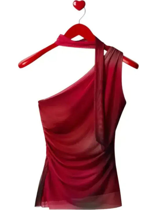 Women's Sleeveless Blouse Neon Pink