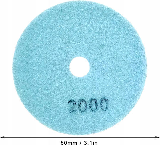 Set 10 Discuri De Șlefuire Cu Diamant Zola 80 Mm Diametru Granulație 2000 Prindere Velcro Plăci Piatra Ceramică Marmură Plăci De Acoperiș Teracotă Utilizare Uscată Și Umidă Alb