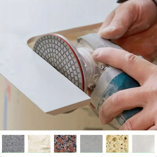 Set 10 Discuri Diamantate De Șlefuire Polizare Zola 80 Mm Diametru 500 Granulație Fixare Velcro Plăci Piatră Ceramică Marmură Plăci Acoperiș Teracotă Utilizare Uscată Și Umedă Roșii