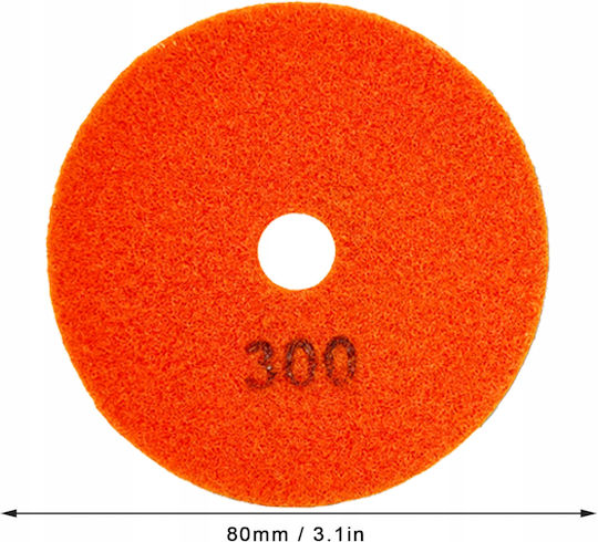 Set 10 Discuri De Șlefuire Diamantate Polizare Șlefuire Zola 80 Mm Diametru 300 Granulație Prindere Velcro Plăci Piatră Ceramică Marmură Plăci Acoperiș Teracotă Utilizare Uscată Umidă Porto