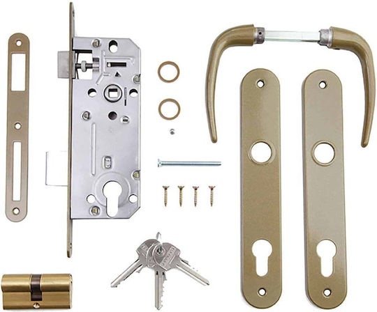 Y 90 Package Lock+handle+cylinder Oro 35-501 Ext 5704