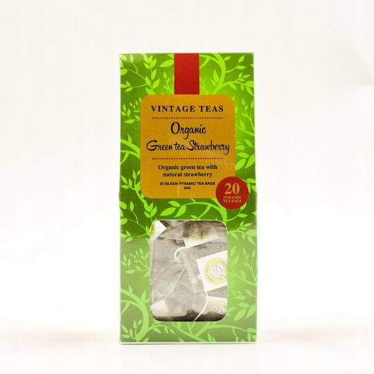 Vintage Teas Organic Green Tea Strawberry 20x2g