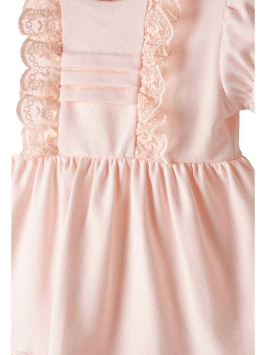 Kinderkleid Kurzärmelig Set aus 2 Rosa Sanft
