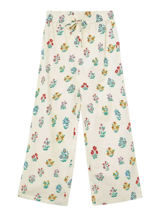 Pantaloni Dama Din Țesătură Cu Talie Înaltă Cu Elastic Multicolori