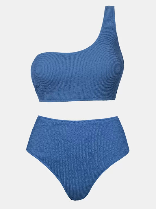 Bikini Set One Shoulder Royal Blue