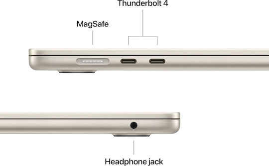 Apple MacBook Air 15.3" IPS Retina Display (M5-10-Core/16GB/512GB SSD/10-Core GPU) Starlight (UK Keyboard)