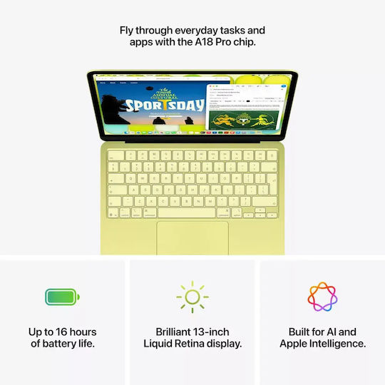 Apple MacBook Neo 13" IPS Retina Display (A18 Pro-6‑Core/8GB/256GB SSD/5‑Core GPU) Citrus (International English Keyboard)