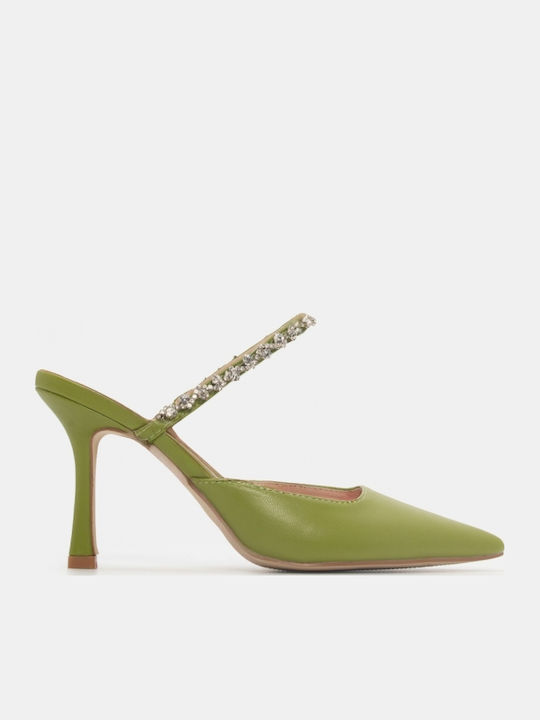 Pointed Toe Heels With High Heel Green