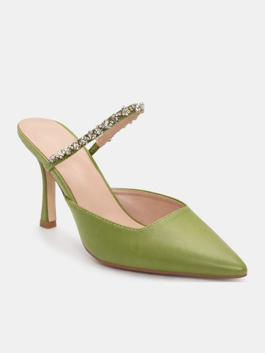 Pointed Toe Heels With High Heel Green