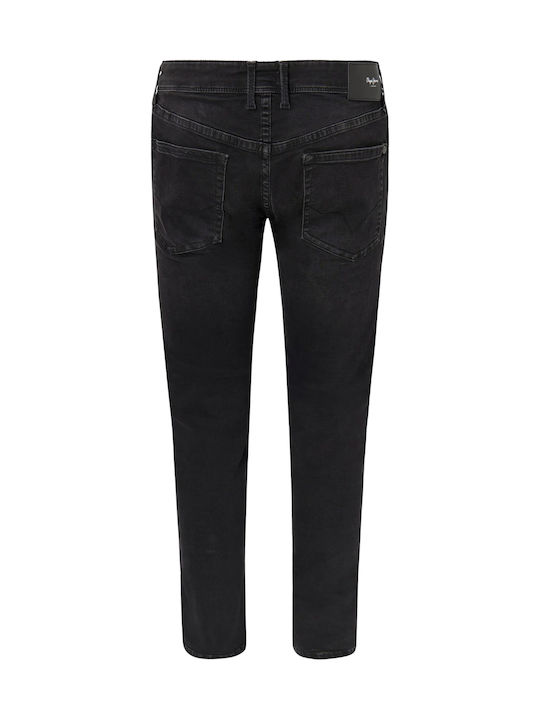 'hatch' Herren Jeanshose Elastisch mit Skinny Passform Schwarz