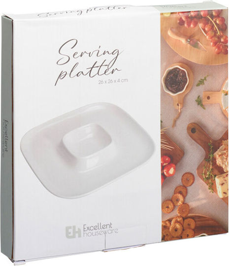 Dessert Turm Ständer & Tabletts 2 Schlitze aus Porzellan Weiß Ø26cm P26xM4cm Dessert Turm Ständer & Tabletts 2 Schlitze aus Porzellan Weiß Ø26cm P26xM4cm