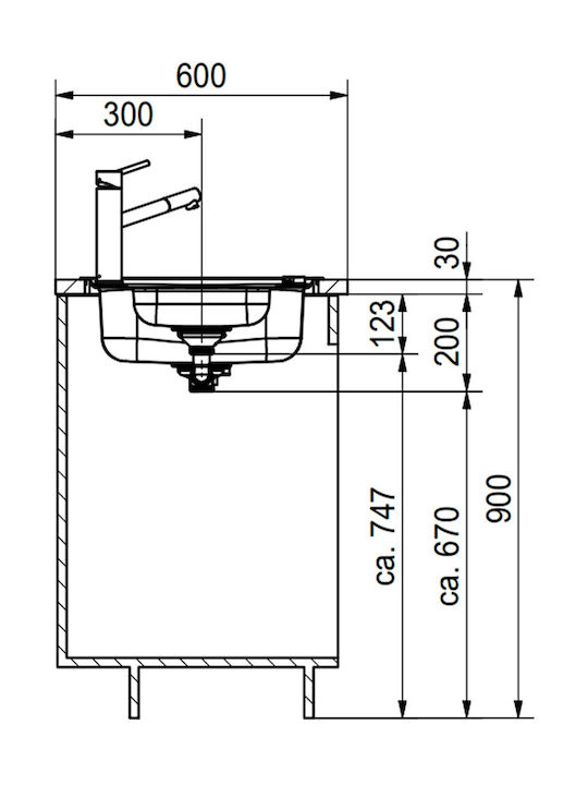 Franke Ένθετος Νεροχύτης Inox Μ100xΠ50cm Γκρι