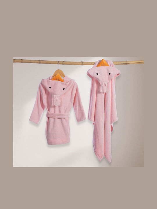 Nef-Nef Homeware Παιδικό Μπουρνούζι Spring Happiness Ροζ με Κουκούλα Nef-Nef Homeware Παιδικό Μπουρνούζι Spring Happiness Ροζ με Κουκούλα