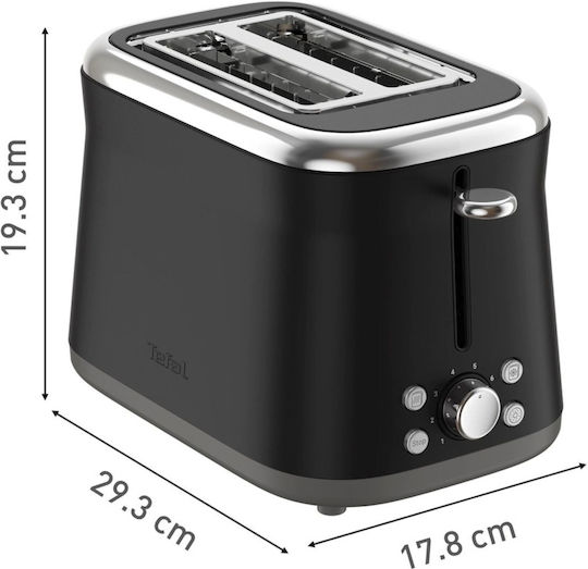 Tefal Collection Retro Toaster 2 Slots 850W Black
