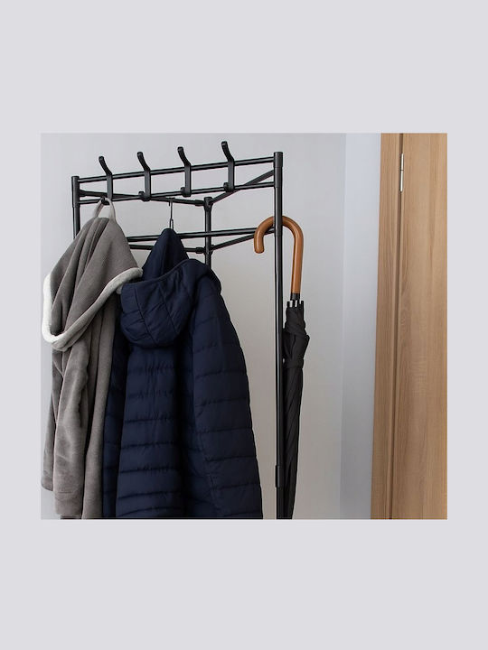 Verk Group Floor Garment Rack Metal Black 174x42cm