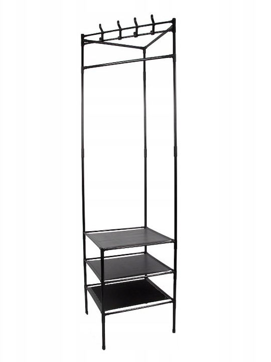 Verk Group Floor Garment Rack Metal Black 174x42cm