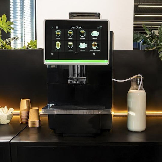 Cecotec Cremmaet Automatic Espresso Machine 2900W 15bar Pressure for Cappuccino with Grinder Black
