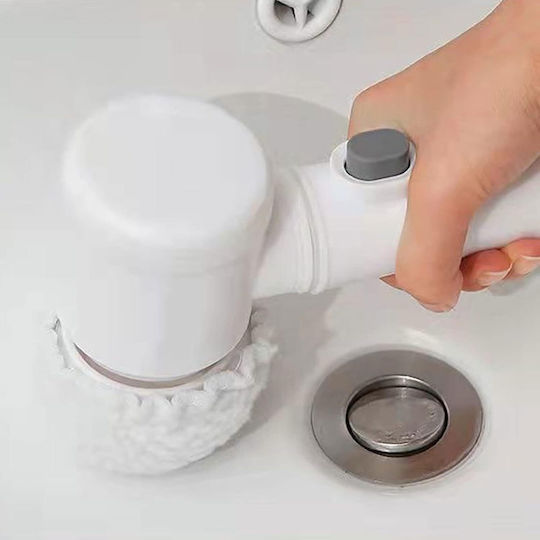 Perie Electrică Universală Curățare Zola 4 Capete Interșchimbabile Încărcare Usb Suport Inclus Abs Alb