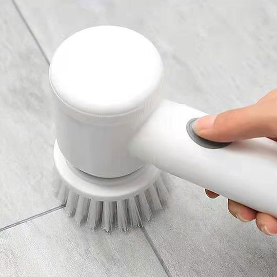 Perie Electrică Universală Curățare Zola 4 Capete Interșchimbabile Încărcare Usb Suport Inclus Abs Alb