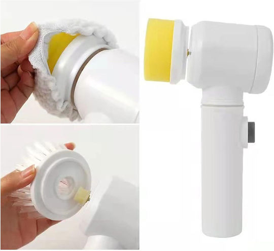 Perie Electrică Universală Curățare Zola 4 Capete Interșchimbabile Încărcare Usb Suport Inclus Abs Alb