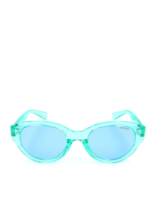 Polaroid Damen Sonnenbrille mit Türkis Kunststoff Gestell und Blau Polarisiert Linse PLD6051/G/S TUR/QU