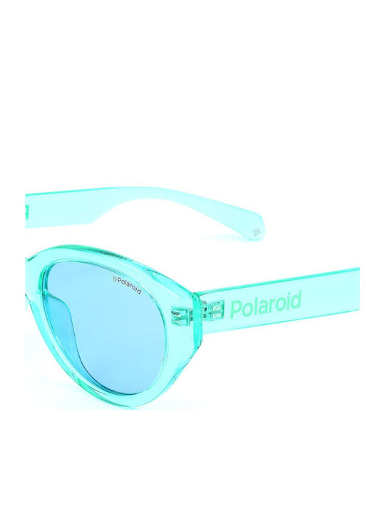 Polaroid Damen Sonnenbrille mit Türkis Kunststoff Gestell und Blau Polarisiert Linse PLD6051/G/S TUR/QU