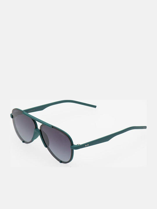Polaroid Men's Sunglasses With Turquoise Frame And Grey Gradient Polarized Lens PLD6017/S VWA/WJ