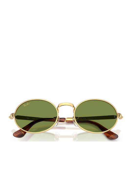 Ray Ban Унисекс Слънчеви Очила с Златен Метален Рамка и Златни Стъкла RB3931 001/4E